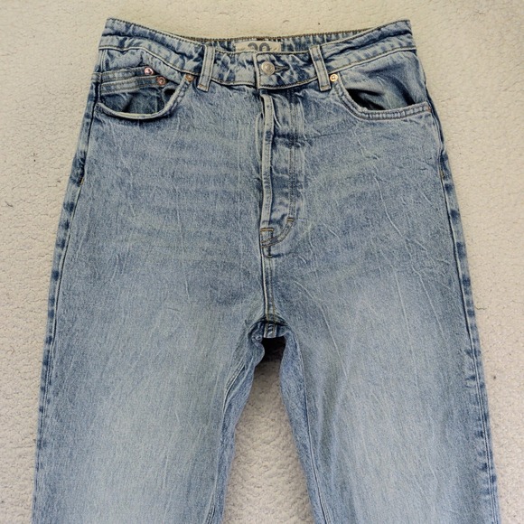 FREE PEOPLE Zuri Mom Ankle Jeans High Rise Straight Leg Denim Womens 29 - Picture 6 of 11